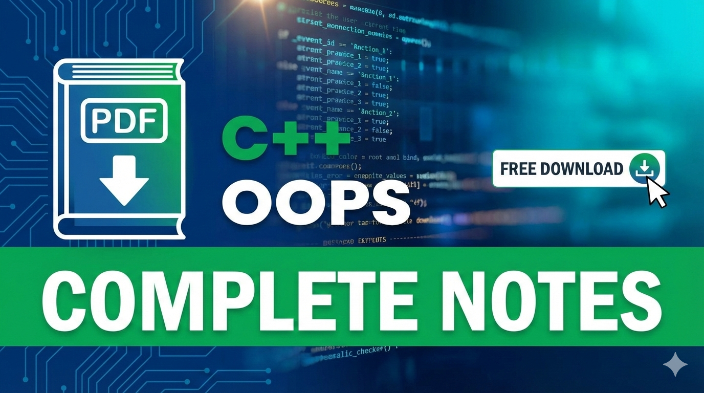 C++ OOPS Complete Notes PDF Download