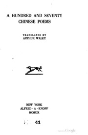 A hundred and seventy Chinese poems