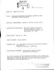 DTIC ADA293198: Institute of Laboratory Animal Resources.