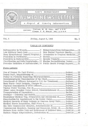 Navy Department BUMED News Letter Vol. 4, No. 3, August 4, 1944